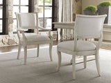 Lexington Eastport Dining Chair: Casual Transitional Style With Oyster Finish And Textured Upholstered Seat Oyster  714-880-01