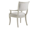 Lexington Eastport Dining Chair: Casual Transitional Style With Oyster Finish And Textured Upholstered Seat Oyster  714-881-01