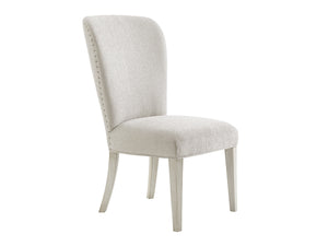 Lexington Baxter Upholstered Dining Chair - Casual Transitional Design With Elegant Oyster Finish And Nailhead Trim Oyster  714-882-01