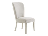 Baxter Upholstered Dining Chair - Casual Transitional Design with Elegant Oyster Finish and Nailhead Trim