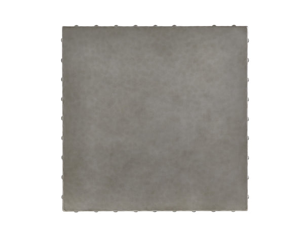 Lexington Lewiston Square Lamp Table - Elegant Oyster Finish With Stainless Steel Top & Antique Pewter Accents Oyster  714-955