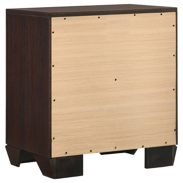English Elm Carina Queen Bedroom Set Grey Oak Paneled Headboard Nickel Hardware Five Piece Brown B062S00760