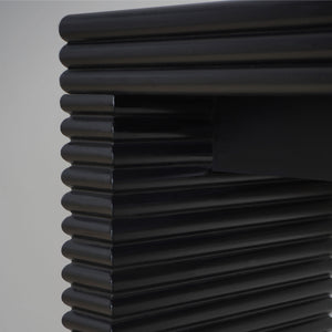 English Elm Modern Black Console Table With Ribbed Front Design - Sleek Entryway, Hallway, Or Living Room Accent W2729P199006