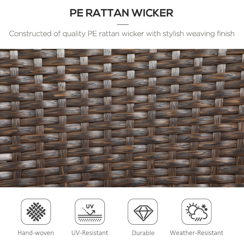 English Elm Outsunny Stackable Pe Rattan Dining Chairs Set Of 4 With Cushions - Stylish Outdoor Comfort & Durability W2225P200716-GIGA