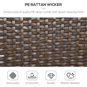 English Elm Outsunny Stackable Pe Rattan Dining Chairs Set Of 4 With Cushions - Stylish Outdoor Comfort & Durability W2225P200716-GIGA