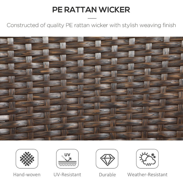 English Elm Outsunny Stackable Pe Rattan Dining Chairs Set Of 4 With Cushions - Stylish Outdoor Comfort & Durability W2225P200716-GIGA