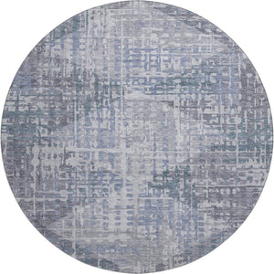 HomeRoots 8' X 10' Vibrant Blue and Purple Geometric Area Rug - Washable, UV-Protected, Kid & Pet Friendly! 715001