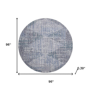 HomeRoots 8' X 10' Vibrant Blue and Purple Geometric Area Rug - Washable, UV-Protected, Kid & Pet Friendly! 715001