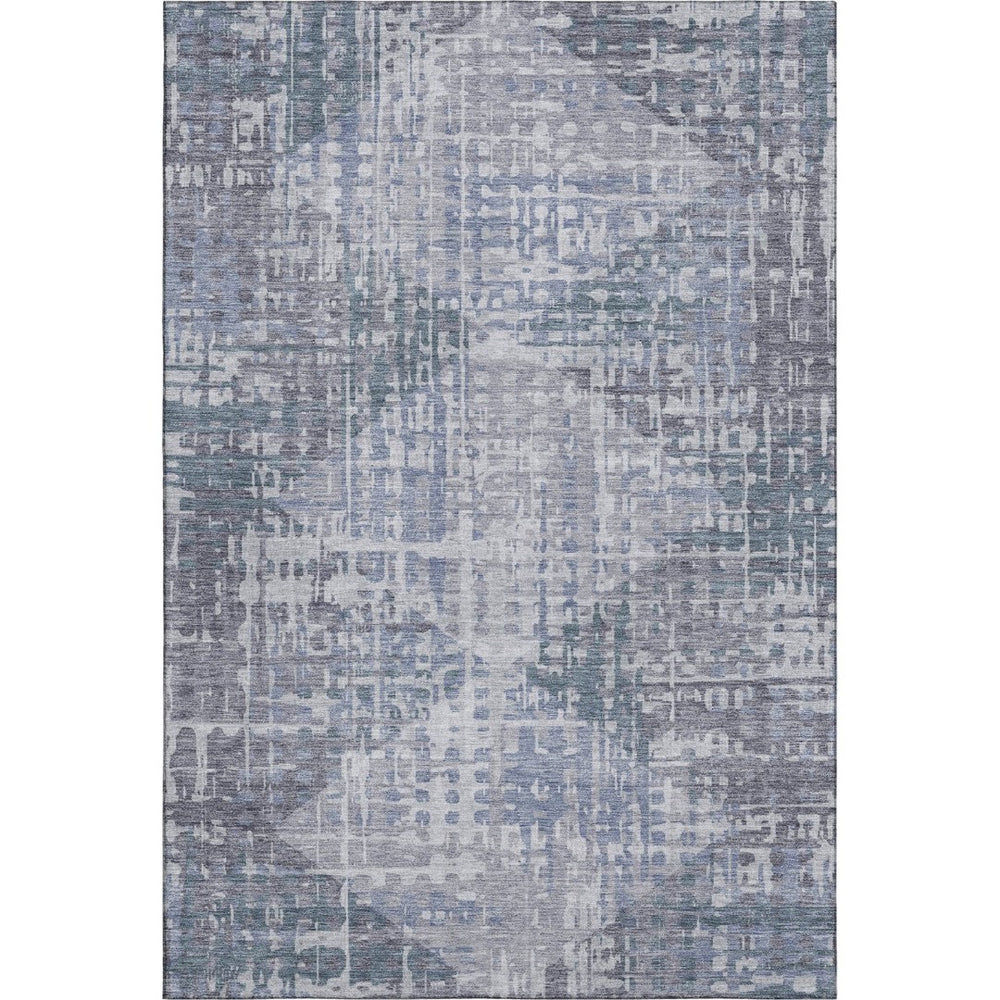 HomeRoots 10' Blue & Purple Geometric Washable Area Rug - UV Protected, Durable, Stylish for Busy Homes! 715003