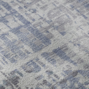 HomeRoots 10' Blue & Purple Geometric Washable Area Rug - UV Protected, Durable, Stylish for Busy Homes! 715003