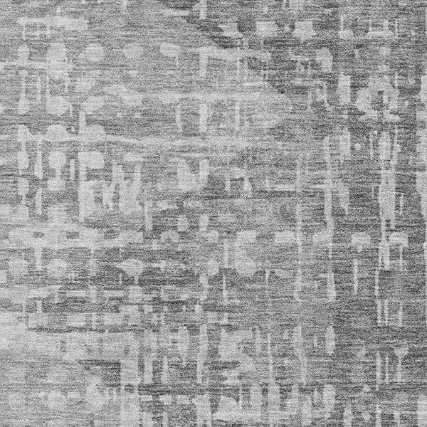 HomeRoots 10' X 14' Gray and Silver Geometric Area Rug - Washable, UV-Protected, Durable for Busy Homes 715009