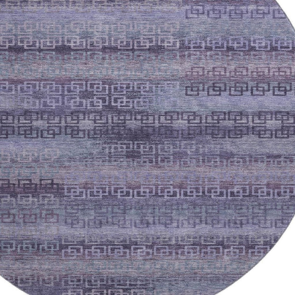 HomeRoots 8' X 10' Washable Plum and Purple Striped Area Rug with UV Protection - Stylish, Durable, Easy Care! 715097