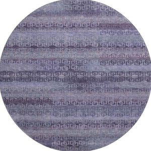 HomeRoots 8' X 10' Washable Plum and Purple Striped Area Rug with UV Protection - Stylish, Durable, Easy Care! 715097
