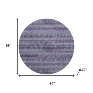 HomeRoots 8' X 10' Washable Plum and Purple Striped Area Rug with UV Protection - Stylish, Durable, Easy Care! 715097