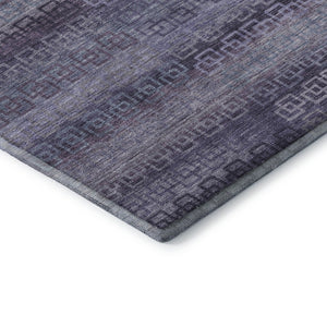 HomeRoots 10' X 14' Striped Plum & Purple Area Rug - Washable, UV Protected, Stain Resistant for Busy Homes 715099