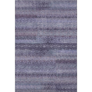 HomeRoots 10' X 14' Striped Plum & Purple Area Rug - Washable, UV Protected, Stain Resistant for Busy Homes 715099