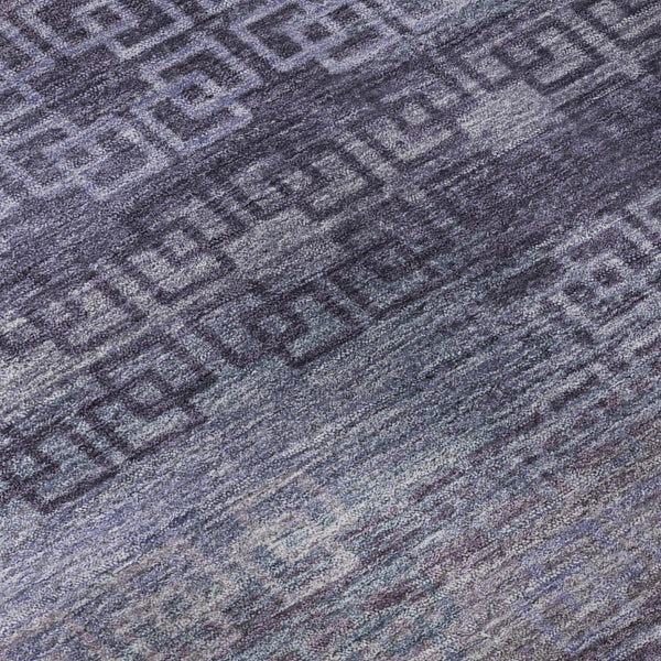 HomeRoots 10' X 14' Striped Plum & Purple Area Rug - Washable, UV Protected, Stain Resistant for Busy Homes 715099