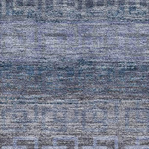 HomeRoots 5' X 8' Taupe and Blue Striped Area Rug – Washable, UV-Protected, Stain-Resistant for Active Homes 715113