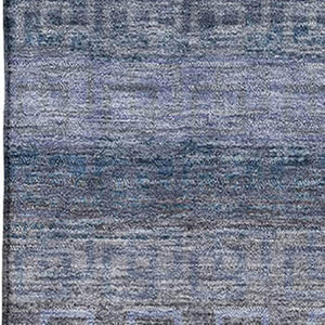 HomeRoots 8' Taupe and Blue Striped Round Rug - Washable, UV-Protected, Durable for High-Traffic Areas 715114