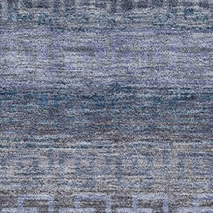 HomeRoots 9' X 12' Taupe and Blue Striped Washable Area Rug - UV Protected, Durable, Easy Care for Homes 715116