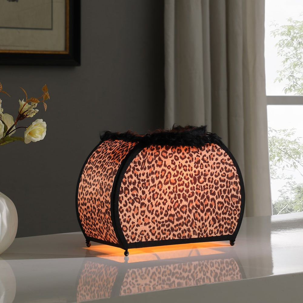 English Elm 11.75" Zebra Print Purse Table Lamp with Faux Handle — Chic Animal-Print Shade, Metal Base, UL Listed Leopard B072P222434