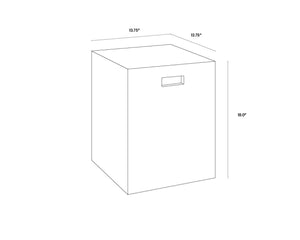 Sunpan CASTOR End Table - Urban Chic Accent Piece with Industrial Concrete Look for Modern Living Spaces Grey 68018