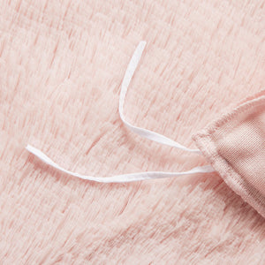 JLA Home Intelligent Design - Shaggy Faux Fur Duvet Cover Set — Plush Textured Comfort, Hidden Zipper & Corner Ties for Stability Blush ID12-1929