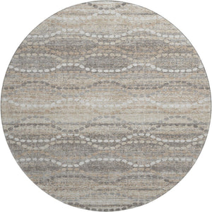 HomeRoots 8' X 10' Beige & Ivory Abstract Geometric Area Rug - Washable, Stain Resistant, UV Protected & Stylish! 715265