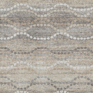 HomeRoots 10' X 14' Beige and Ivory Abstract Geometric Area Rug - Washable, UV Protected, Pet-Friendly Design 715267