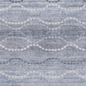 HomeRoots 10' X 14' Blue and Ivory Geometric Area Rug - Washable, UV-Protected, Durable for High-Traffic Spaces 715273
