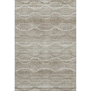HomeRoots 10' Khaki and Ivory Abstract Geometric Area Rug – Washable, UV-Protected, and Ideal for Busy Homes 715285