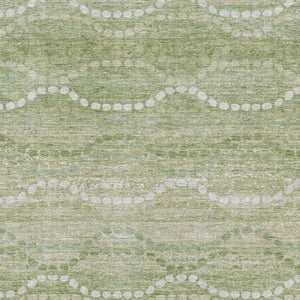 HomeRoots 5' X 8' Stylish Sage and Ivory Geometric Area Rug - Washable, Stain-Resistant, UV Protected Design 715293
