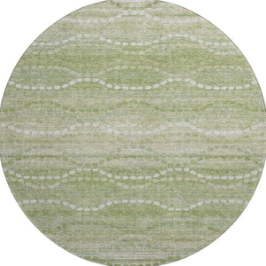 HomeRoots 8' X 10' Sage and Ivory Abstract Geometric Area Rug - Washable, UV Protected, Stain Resistant Design 715295
