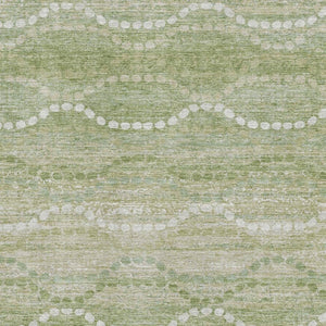 HomeRoots 9' X 12' Sage & Ivory Geometric Area Rug - Washable, UV-Protected, Stain-Resistant for Busy Homes 715296
