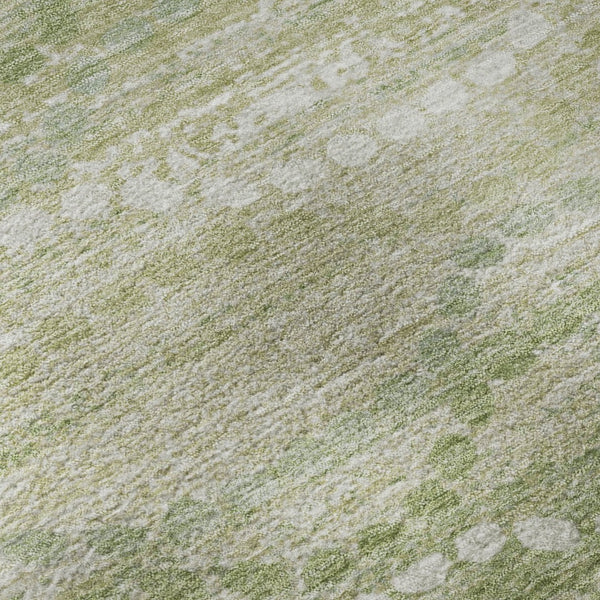 HomeRoots 9' X 12' Sage & Ivory Geometric Area Rug - Washable, UV-Protected, Stain-Resistant for Busy Homes 715296