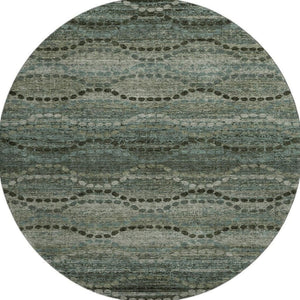 HomeRoots 8' X 10' Sage and Gray Abstract Geometric Area Rug - Washable, UV-Protected, Perfect for Homes with Kids! 715307