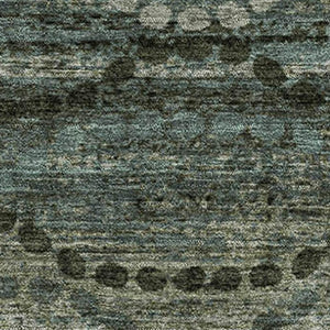 HomeRoots 9' X 12' Sage and Gray Abstract Geometric Area Rug - Washable, UV Protected, Perfect for Any Room! 715308