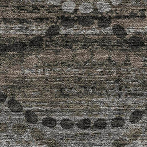 HomeRoots 10' X 14' Chocolate and Gray Abstract Geometric Area Rug - Durable, Washable, UV Protected Design 715315