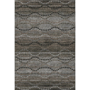 HomeRoots 10' X 14' Chocolate and Gray Abstract Geometric Area Rug - Durable, Washable, UV Protected Design 715315
