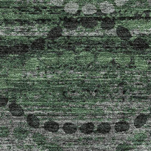 HomeRoots 9' X 12' Olive Green & Gray Abstract Geometric Area Rug – Stylish, Washable, UV-Protected & Durable 715326