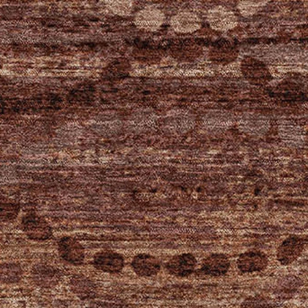 HomeRoots 9' X 12' Modern Rust and Copper Geometric Area Rug - Washable, UV-Protected, Stain-Resistant Design! 715332