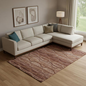 HomeRoots 10' X 14' Stylish Abstract Geometric Washable Area Rug with UV Protection for Modern Spaces 715333