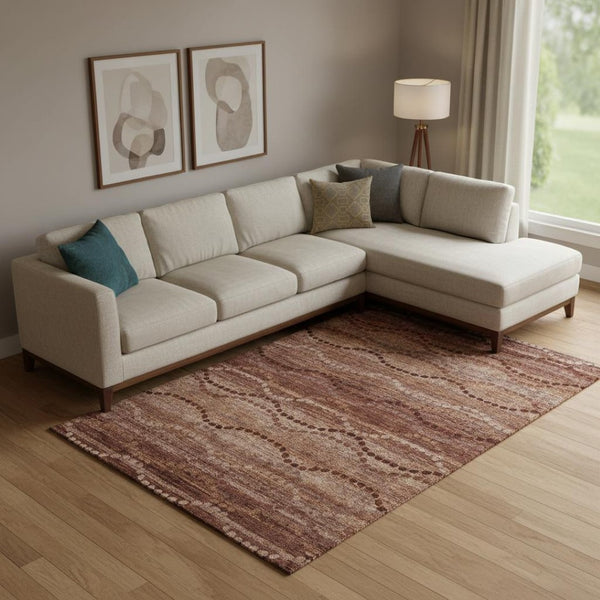 HomeRoots 10' X 14' Stylish Abstract Geometric Washable Area Rug with UV Protection for Modern Spaces 715333