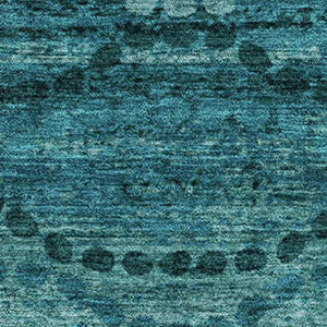 HomeRoots 5' X 8' Turquoise & Aqua Abstract Geometric Area Rug – Washable, UV-Protected, Stylish & Durable! 715335