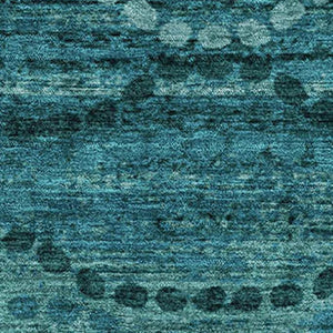HomeRoots 10' X 14' Turquoise & Aqua Abstract Geometric Washable Area Rug - Durable, UV Protected & Stylish! 715339