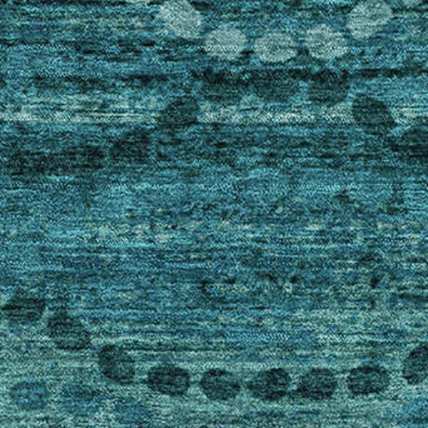 HomeRoots 10' X 14' Turquoise & Aqua Abstract Geometric Washable Area Rug - Durable, UV Protected & Stylish! 715339