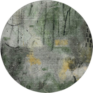 HomeRoots 8' X 10' Modern Pewter & Charcoal Washable Area Rug with UV Protection for Stylish Living Spaces 715349