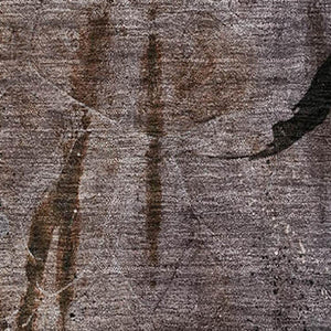 HomeRoots 5' X 8' Stylish Taupe and Gray Abstract Washable Area Rug with UV Protection for Busy Homes 715365