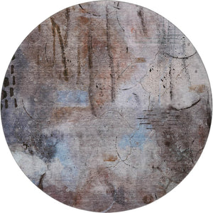 HomeRoots 8' X 10' Washable Taupe & Gray Abstract Area Rug with UV Protection for Modern Homes & Easy Care 715367