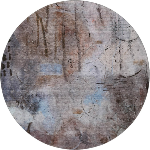 HomeRoots 8' X 10' Washable Taupe & Gray Abstract Area Rug with UV Protection for Modern Homes & Easy Care 715367